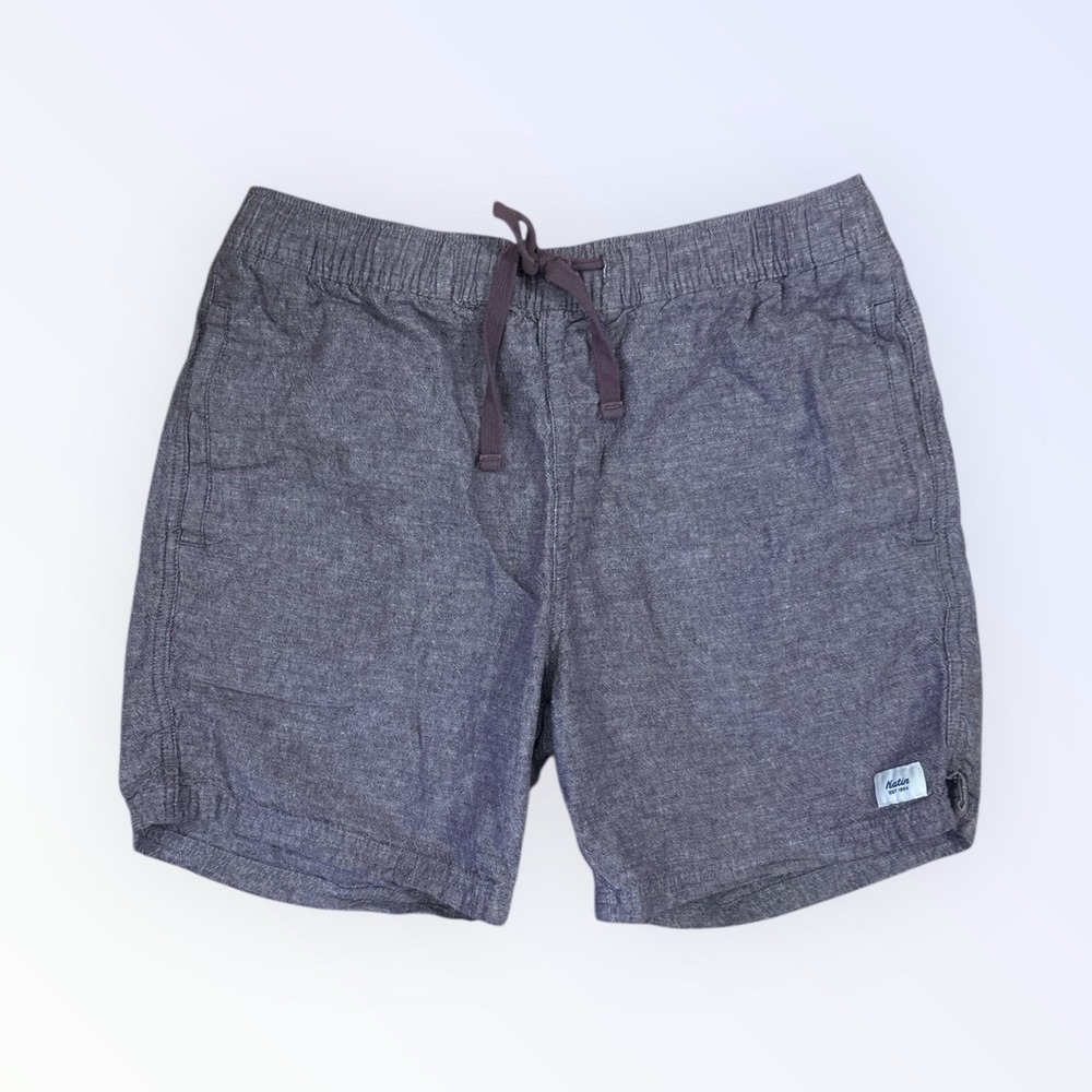 Katin Swim Trunks Shorts Purple Elastic Waist Drawstring Men MEDIUM LINEN COTTON